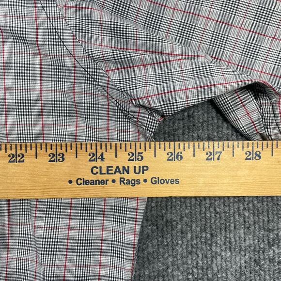 Pendleton Woolen Mills Metro Shirt Men's XL Black/Red Plaid Wrinkle Resistant - Picture 6 of 9